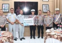 Wujudkan Kepedulian Sosial, Jasa Raharja Sumsel Salurkan Bantuan TJSL untuk “Rumah Pasti” Polres Lahat jasa raharja sumsel