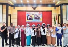 Jasa Raharja Bersama Honda, RS Hermina, dan Polresta Padang Gelar Edukasi Safety Riding dan Keselamatan Lalu Lintas di STIKes Ranah Minang di STIKes Ranah Minang