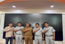 Jasa Raharja Palopo dan UPT Samsat Luwu Timur Silahturahmi Sekaligus Audiensi dengan Bupati Luwu Timur jasa raharja sulsel