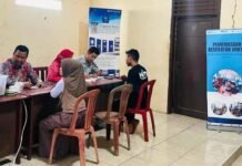 Di Kantor Desa Tunjung Jaya Panimbang
