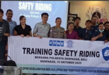 Jasa Raharja Wilayah Bali Bersama Polresta Denpasar Gelar Edukasi Safety Riding di PT Kone Indo PT Kone Indo