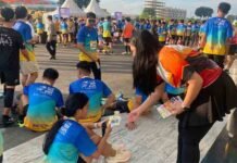 Jasa Raharja Kanwil Kepri Gencarkan Pembagian Flyer Pemutihan Pajak Kendaraan Bermotor di Kegiatan FKIJK Run 2025 jasa raharja kepri