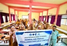 Lewat Program PPKL, Jasa Raharja Beri Pembinaan Keselamatan Berkendara di SMA Negeri 1 Amuntai jasa raharja sulsel