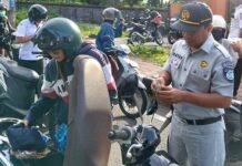 Jasa Raharja Samsat Karangasem Bersama Instansi Terkait Gelar Operasi Gabungan di Jalur Sebelas Gabungan di Jalur Sebelas