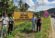 Jasa Raharja Singkawang Pasang Spanduk Keselamatan di Titik Rawan Kecelakaan Kota Singkawang Kecelakaan Kota Singkawang