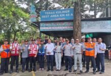 Jasa Raharja Bogor Bersama Stakeholder Lakukan Ramp Check di Rest Area KM 45 Tol Jagorawi, Wakil Menteri Perhubungan Hadir di Rest Area KM 45 Tol Jagorawi