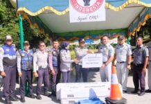 Jasa Raharja Sumbar Serahkan Bantuan 2 Unit Tenda Keselamatan kepada Dishub Sumatera Barat kepada Dishub Sumatera Barat