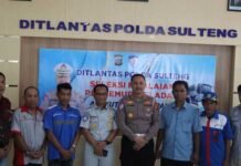 Jasa Raharja Dukung Kegiatan Ditlantas Polda Sulawesi Tengah Dalam Melakukan Penilaian Pengemudi Teladan Angkutan Penumpang jasa raharja sulteng