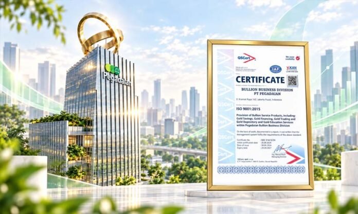 Pegadaian Raih Sertifikat ISO 9001:2015